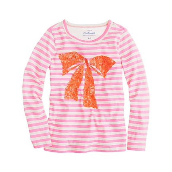 J Crew Crewcuts Sequin Bow Collectible Tee Top NWT - Picture 6 of 6